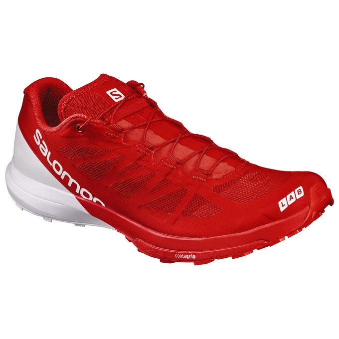 Zapatillas Trail Running Salomon Hombre Rojas / Blancas - Salomon Argentina S/LAB SENSE 6 ,458320-KZ